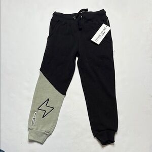 Vintage Havana Black and Gray Joggers with Elastic Cuffs